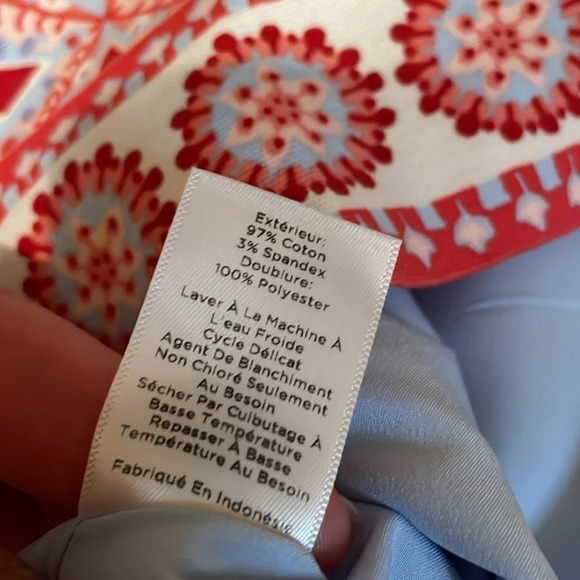 Talbots womens skirt 16 XL mini knee length pattern pink business casual stretch - Picture 5 of 7